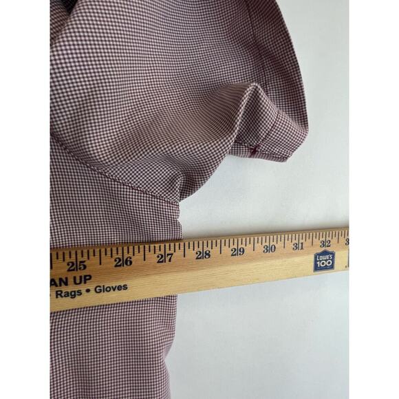 Magellan Men's 2XL Red/White Mini Checked Relaxed Fit Short Sleeve Vented Shirt - Picture 4 of 8